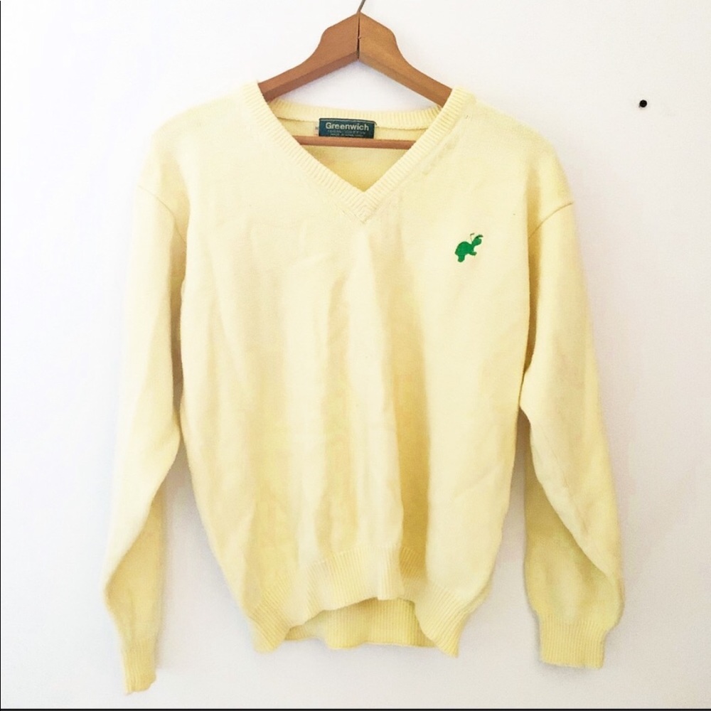 Pastel yellow knit sweater